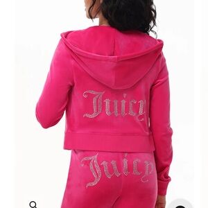 Juicy Couture Fuchsia Velour Hoodie Set